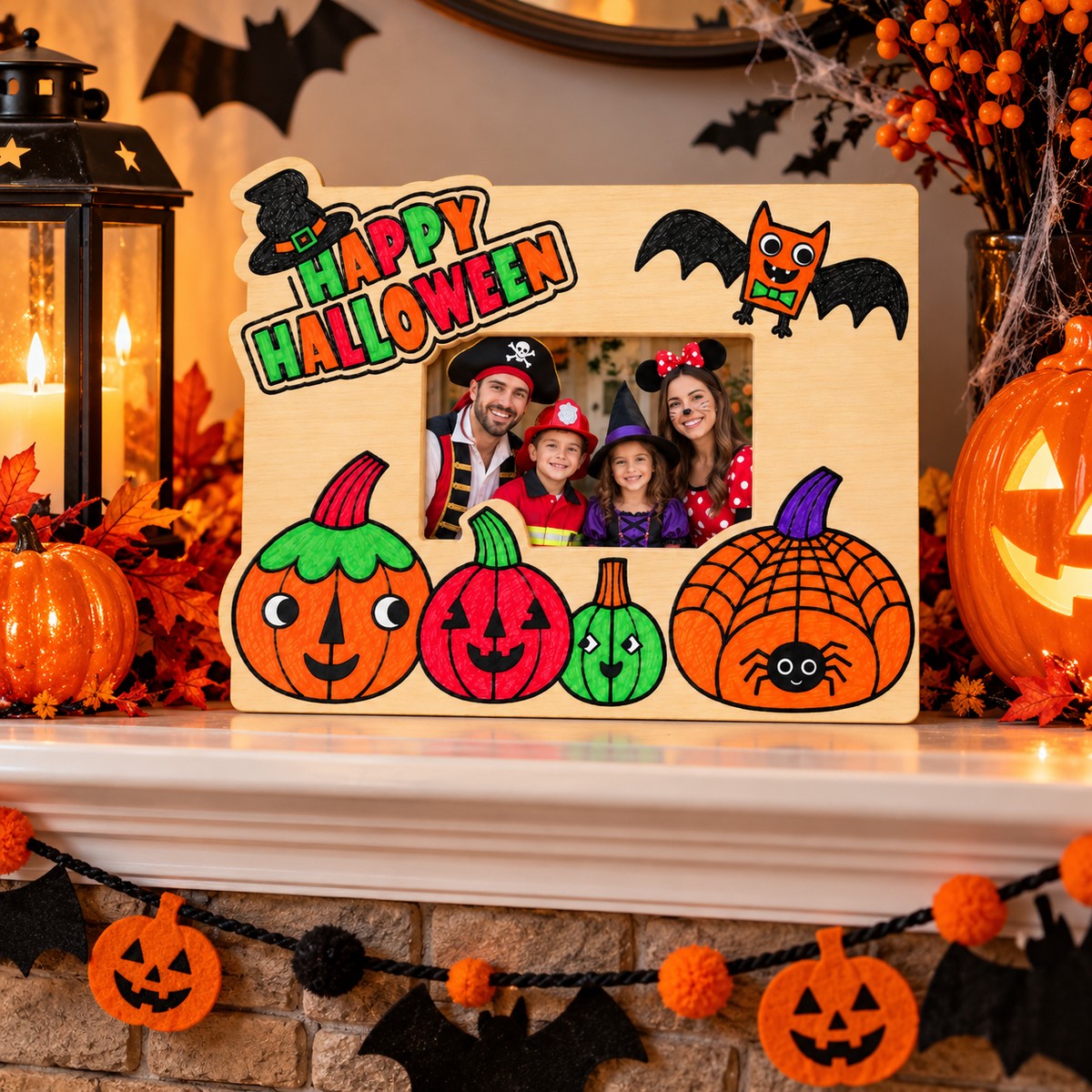 CYO Halloween Pumpkin Picture Frame