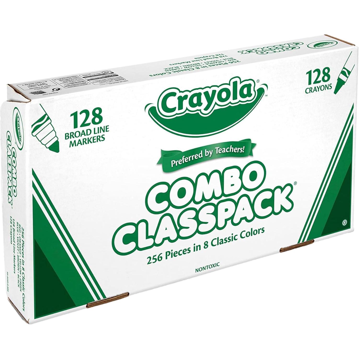 Crayola Crayon & Marker Combo Classpack - 8 Colors (256 Pack) – EconoCrafts