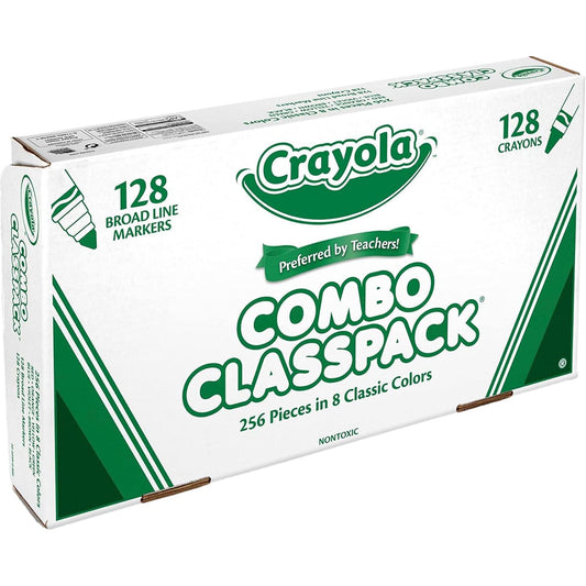 Crayola Crayon & Marker Combo Classpack - 8 Colors (256 Pack)