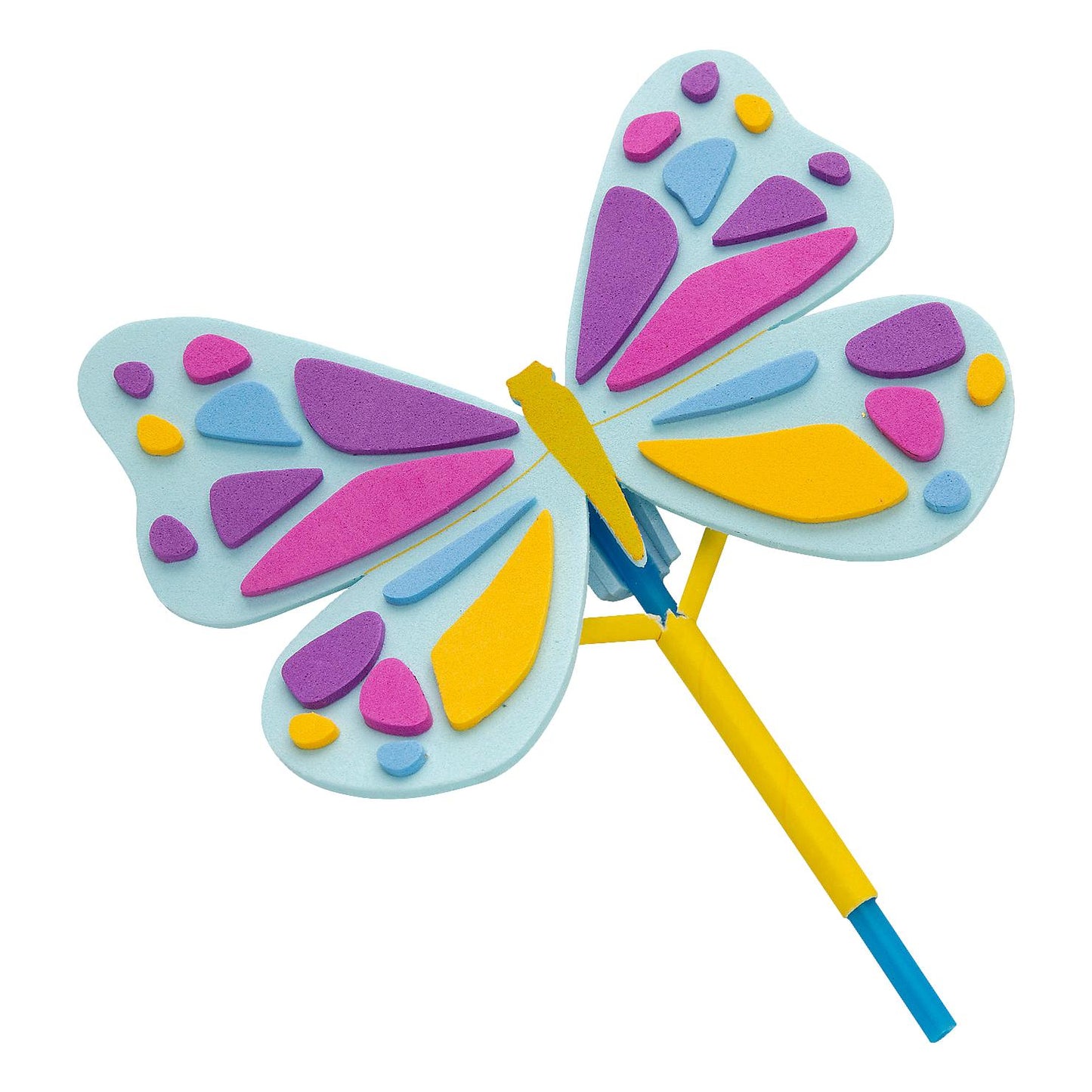 DIY Colorful Flapping Butterfly Straw Craft Kit (12 Pack)