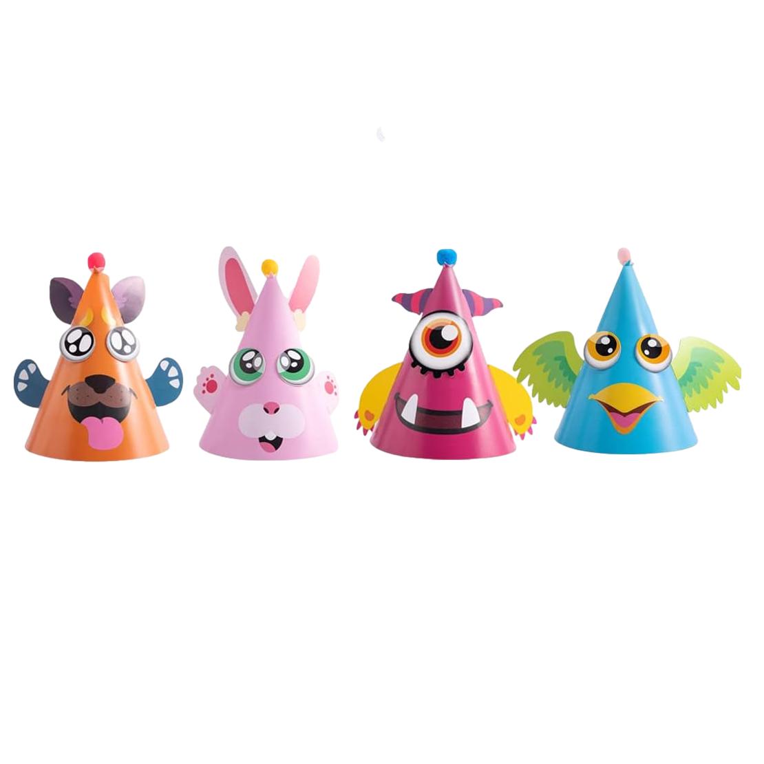 DIY Animal Birthday Hats Craft Kit (12 Pack)