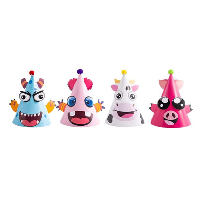 DIY Animal Birthday Hats Craft Kit (12 Pack)