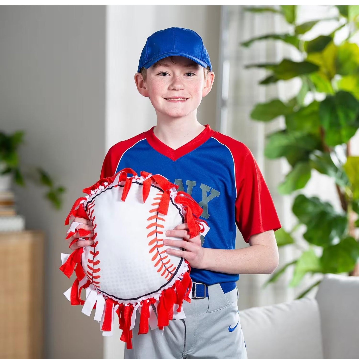 DIY Baseball Fleece Tied Pillows (6 Pack)