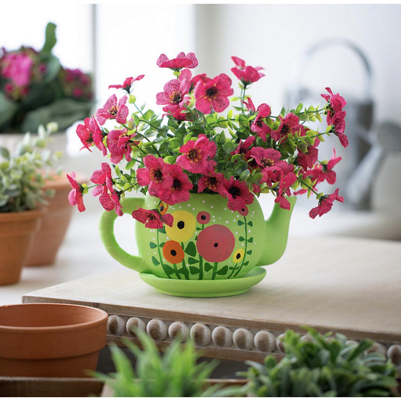 DIY Ceramic Teapot Planters (12 Pack)