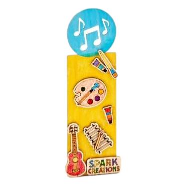 DIY Music and Art-Themed Wooden Bookmarks Craft (10 Pack)