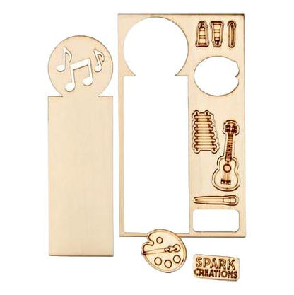 DIY Music and Art-Themed Wooden Bookmarks Craft (10 Pack)