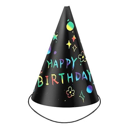 DIY Scratch Art Birthday Party Hats Craft Kit (36 Pack)