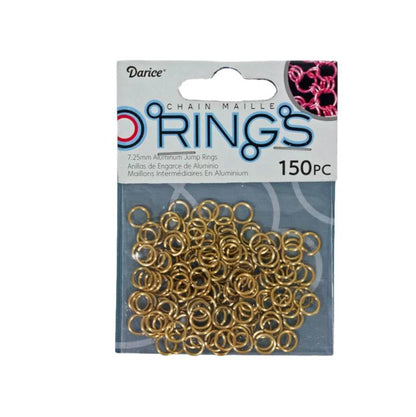 Darice Chain Maille Aluminum Jump Rings - Copper, 7.25 mm (150 Pack)