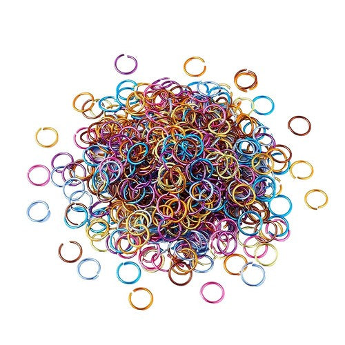 Darice Chain Maille Aluminum Jump Rings - Multi, 10 mm (135 Pack)