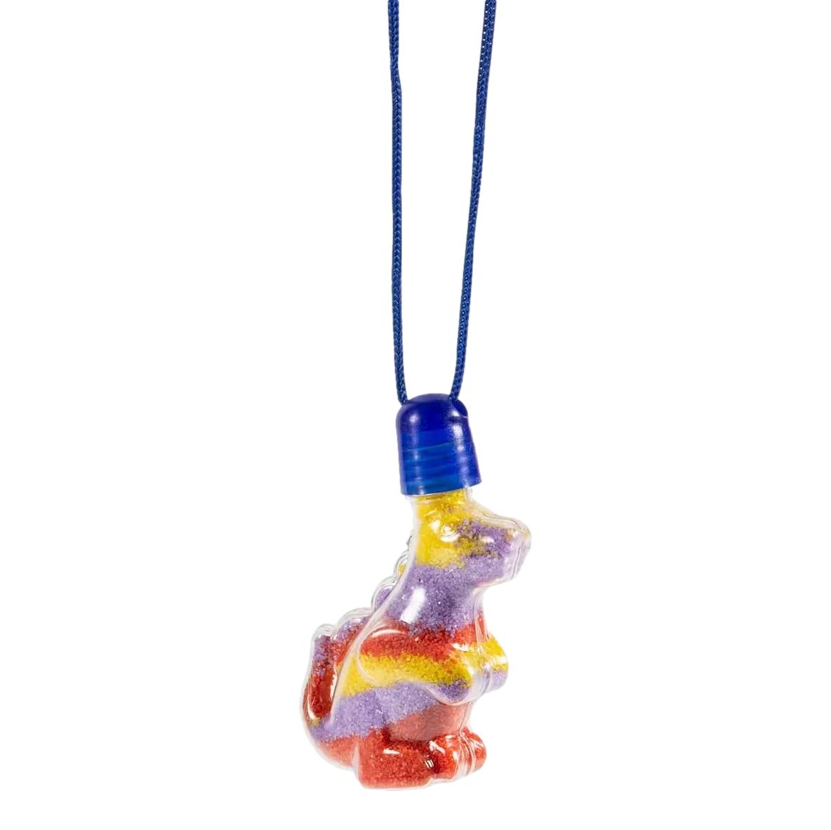 Dinosaur Sand Art Necklaces (12 Pack)