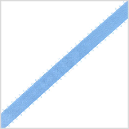 Double-Face Satin Picot Ribbon Feather Edge - Light Blue