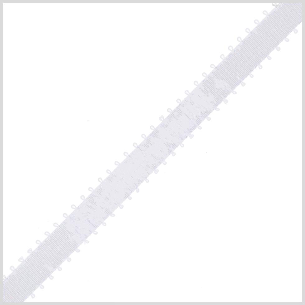 Double-Face Satin Picot Ribbon Feather Edge - White