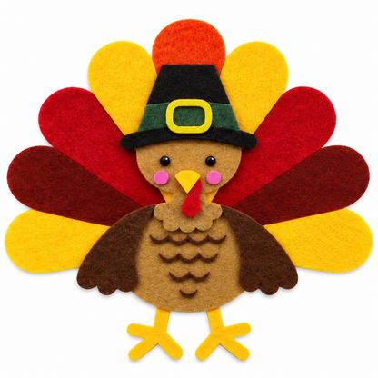 DIY Felt Turkey Magnet Craft Kit