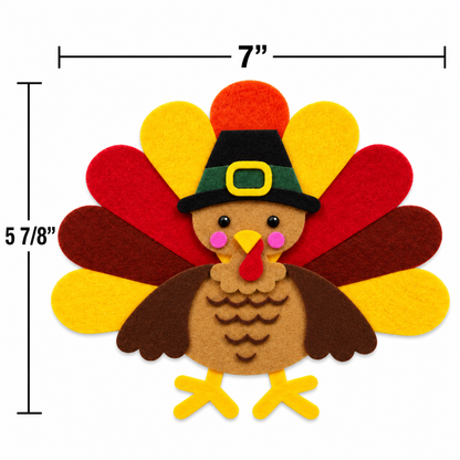 DIY Felt Turkey Magnet Craft Kit
