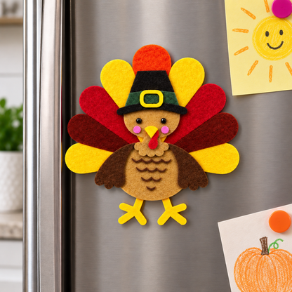 DIY Felt Turkey Magnet Craft Kit