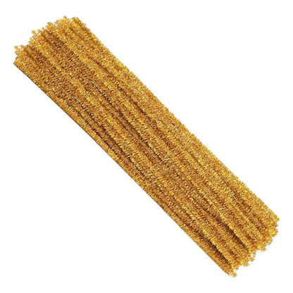 Glitter Pipe Cleaners - Gold (100 Pack)