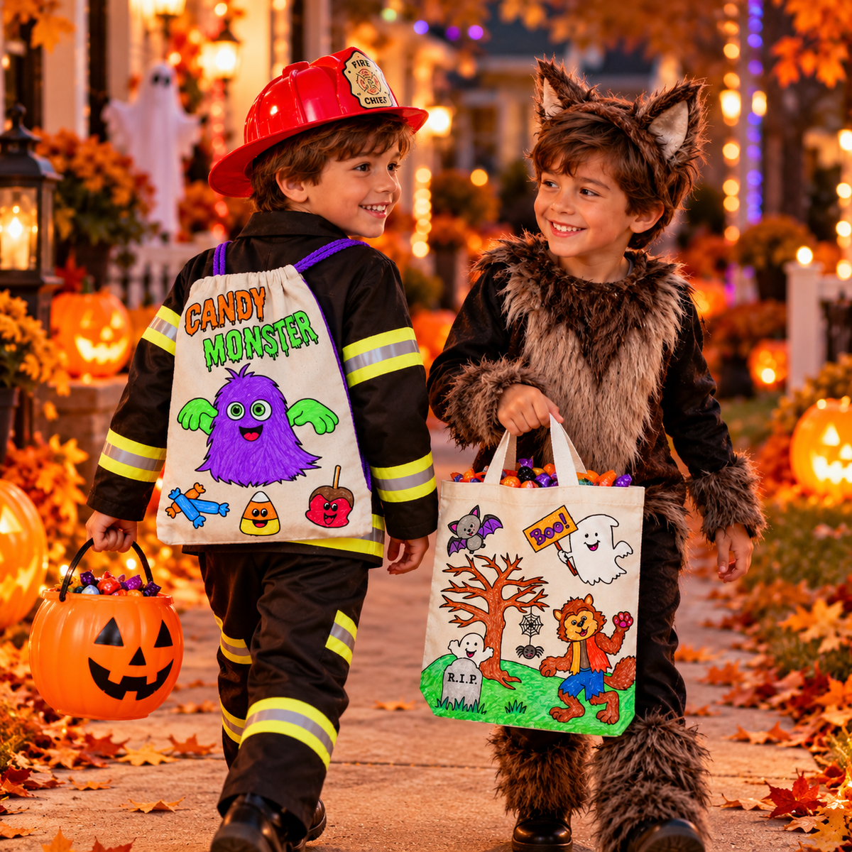 CYO Candy Monster Drawstring Bags (6 Pack)