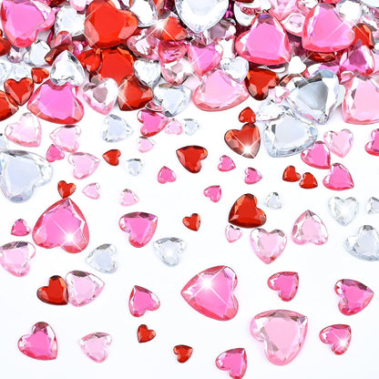 Heart Shaped Flatback Rhinestones (600 Pack)