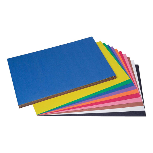 Heavyweight Construction Paper 12" X 18" - Assorted (50 Pack)