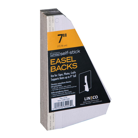 Single Wing Self-Stick Easel Backs - 7" (25 Pack)