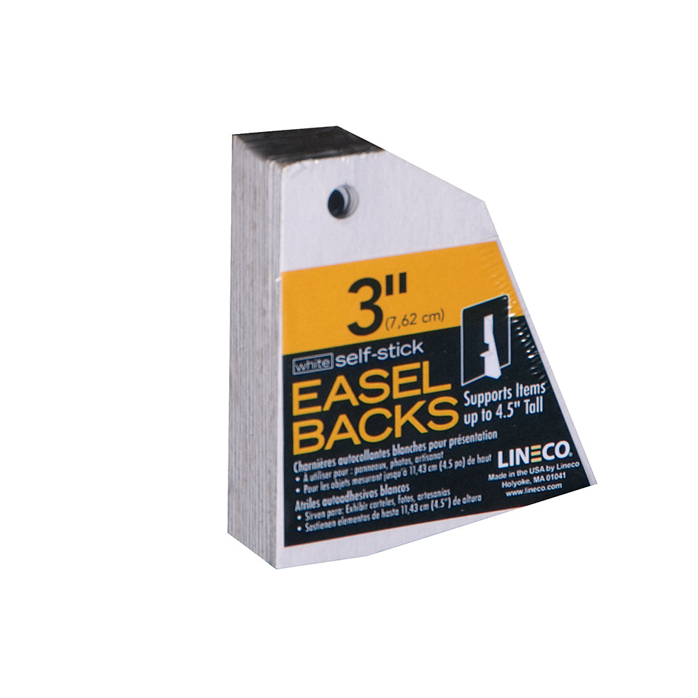 Single Wing Self-Stick Easel Backs - 3" (25 Pack)