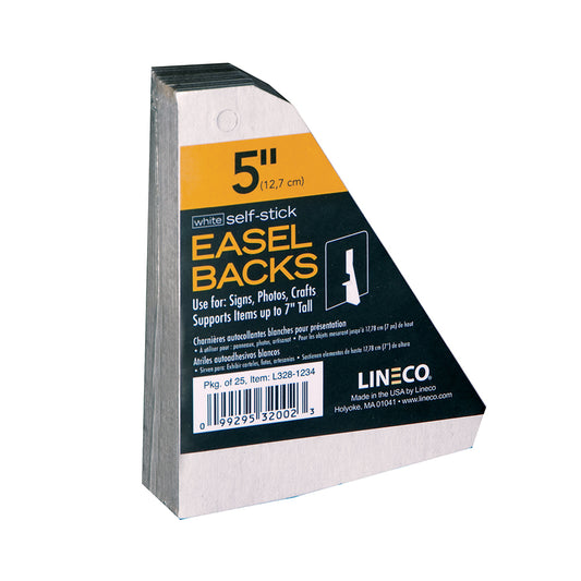 Single Wing Self-Stick Easel Backs - 5" (25 Pack)