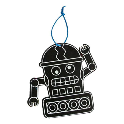 Scratch Art Robot Ornaments (24 Pack)