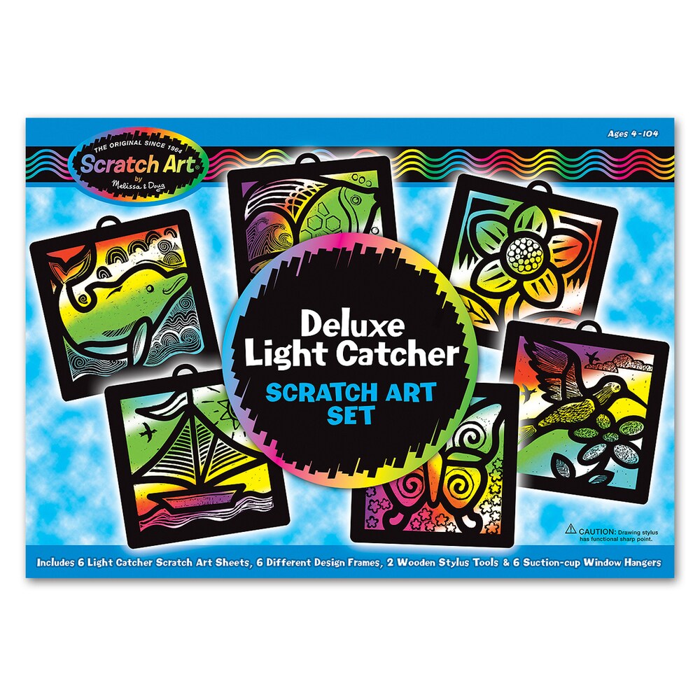 Melissa & Doug Deluxe Light Catcher Scratch Art Set