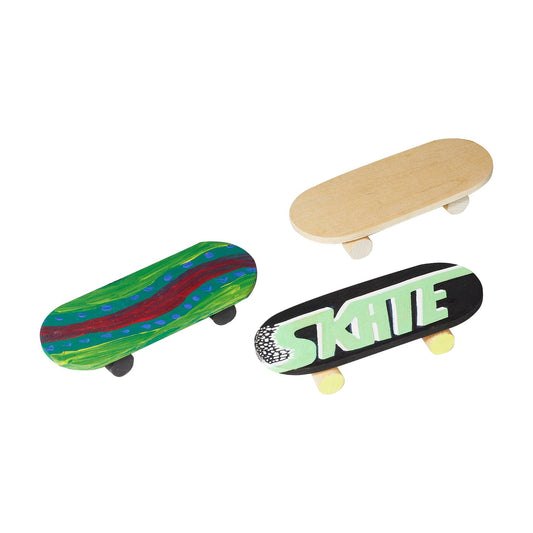 Mini Wooden Skateboards (12 Pack) - EconoCrafts