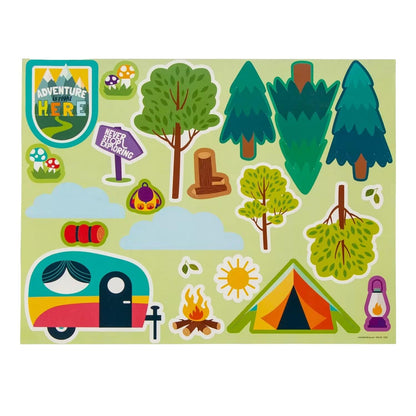 Outdoor Camp Adventure Sticker Scenes (12 Pack)