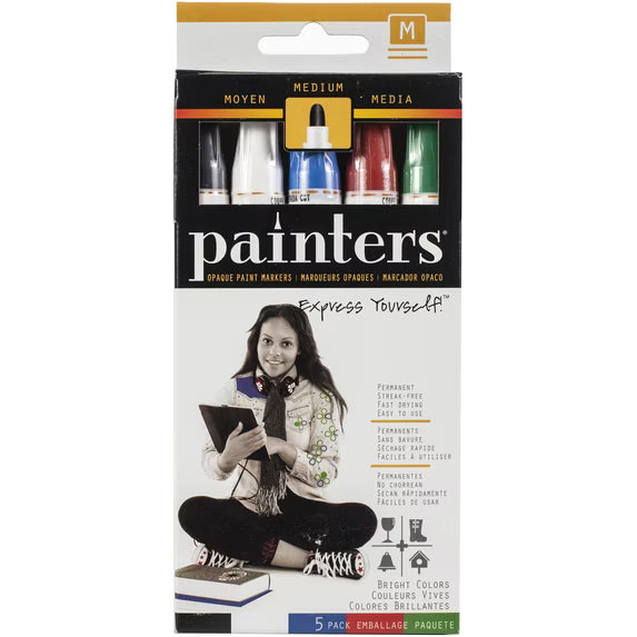 Painters Opaque Paint Markers - Medium-Tip, Bright (5 Pack)