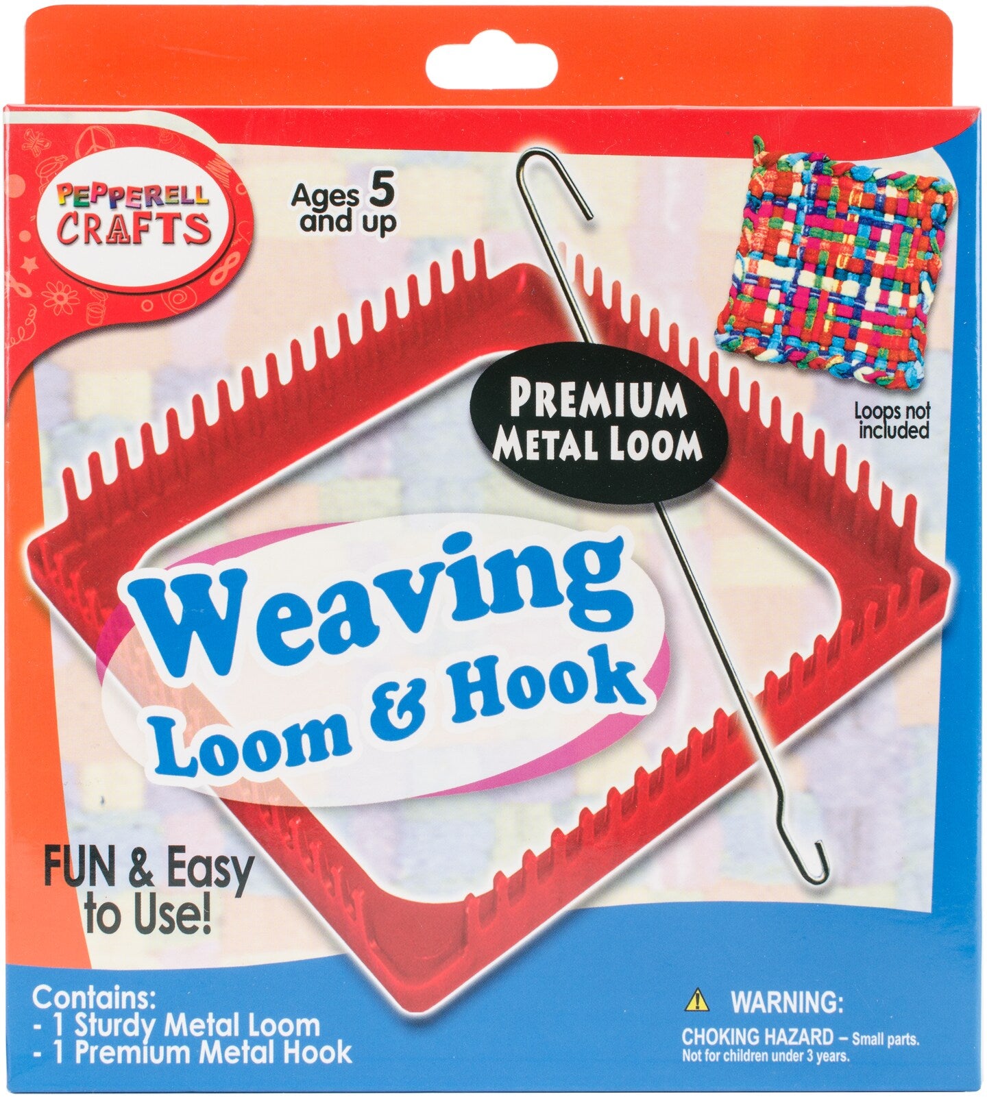 Pepperell Metal Weaving Loom & Hook