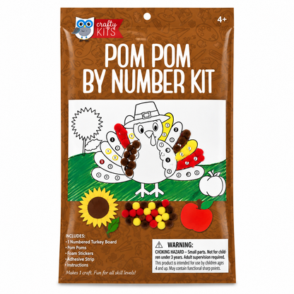 Pom-Pom By Number Turkey Craft Kit