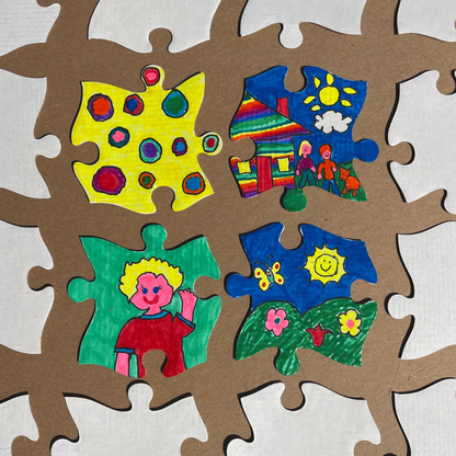 Large Cardboard Puzzle Pieces (32 Pack)