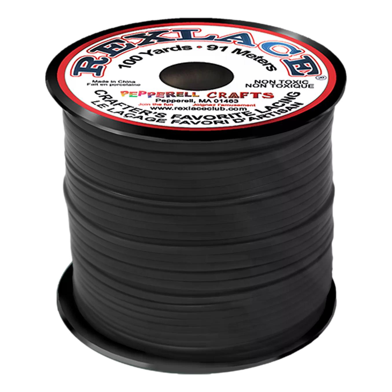 Rexlace Plastic Lacing - Black (100 yd)