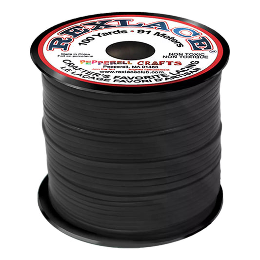 Rexlace Plastic Lacing - Black (100 yd)