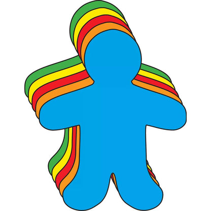 Colored Paper Kid Cut Outs - 5 1/2" (31 Pack)