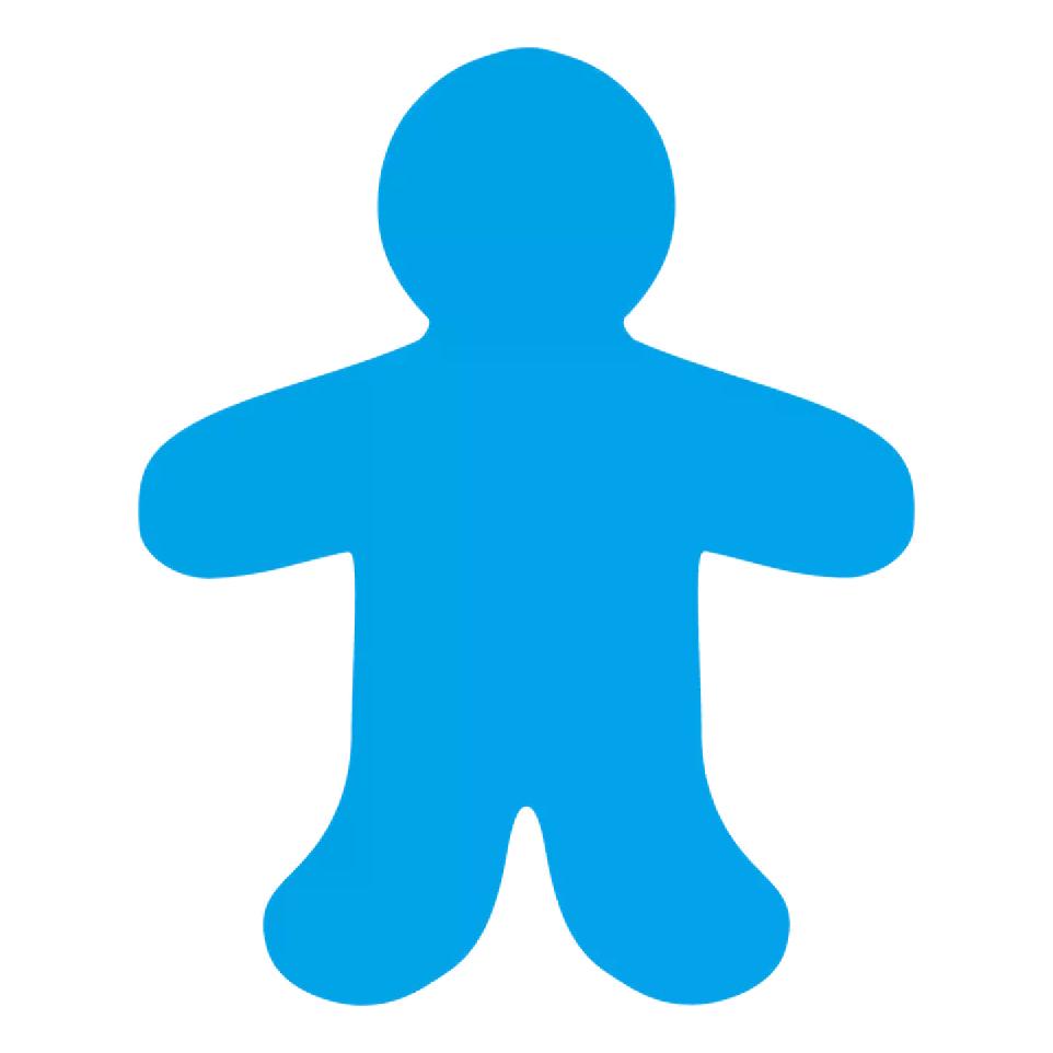 Colored Paper Kid Cut Outs - 5 1/2" (31 Pack)