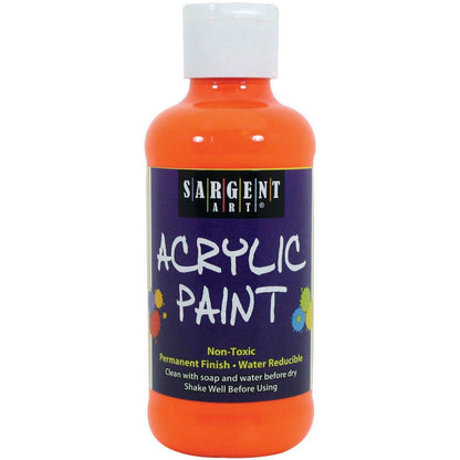 Sargent Art Fluorescent Acrylic Paint - Orange (8 fl oz)