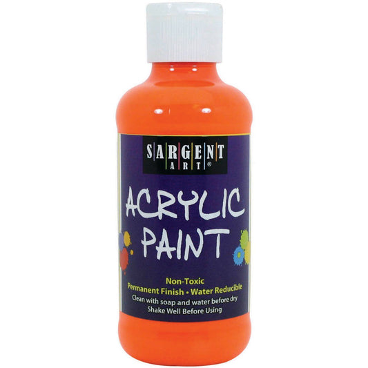 Sargent Art Fluorescent Acrylic Paint - Orange (8 fl oz)