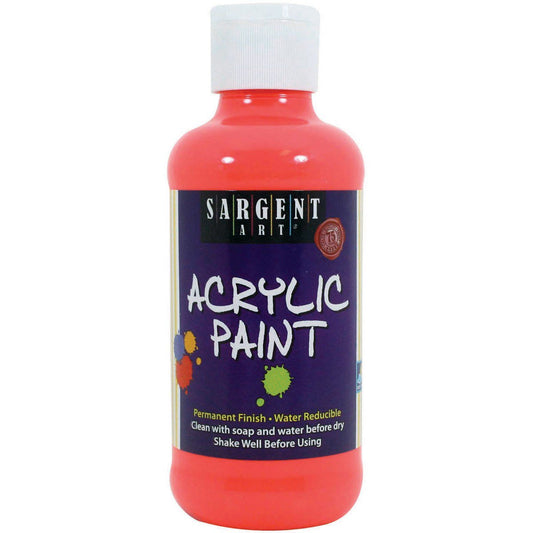 Sargent Art Fluorescent Acrylic Paint - Red (8 fl oz)