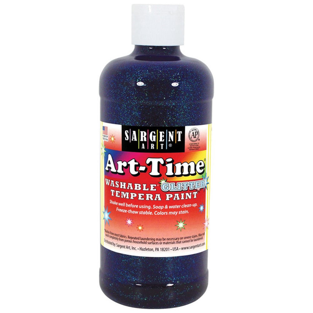 Sargent Art Washable Glitter Tempera Paint - Blue (16 oz)