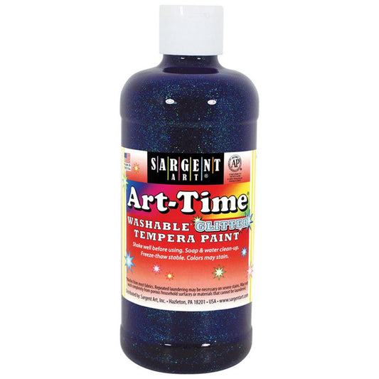 Sargent Art Washable Glitter Tempera Paint - Blue (16 oz)