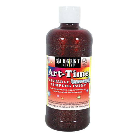 Sargent Art Washable Glitter Tempera Paint - Red (16 oz)