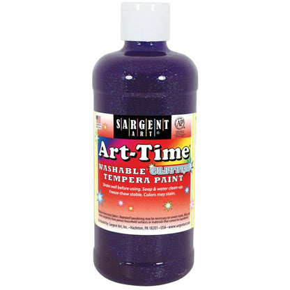 Sargent Art Washable Glitter Tempera Paint - Violet (16 fl oz)