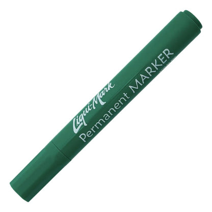Liqui-Mark Permanent Marker Chisel Tip - Green (12 Pack)