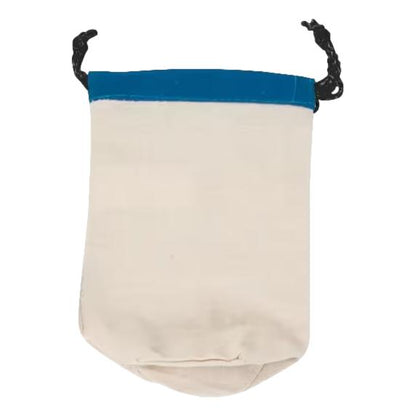 Small Canvas Drawstring Bags with Bright Trim (12 Pack)