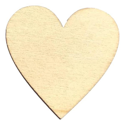 Small Wooden Hearts - 1 3/4" (12 Pack)