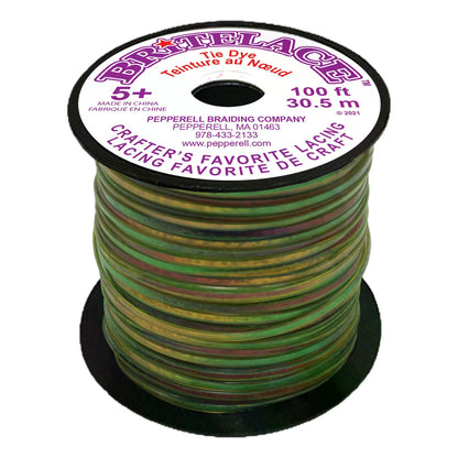 Tie-Dye Rexlace Plastic Lacing - Green