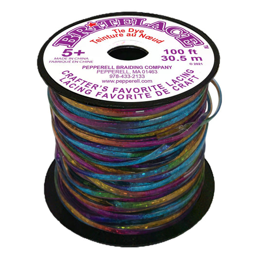 Tie-Dye Rexlace Plastic Lacing - Rainbow